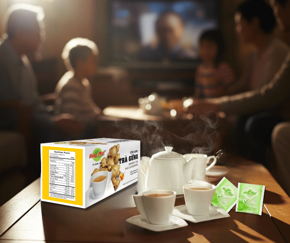 Trà Gừng Túi Lọc Hùng Phát – Thói Quen Chung Trong Gia Đình Nhiều Thế Hệ