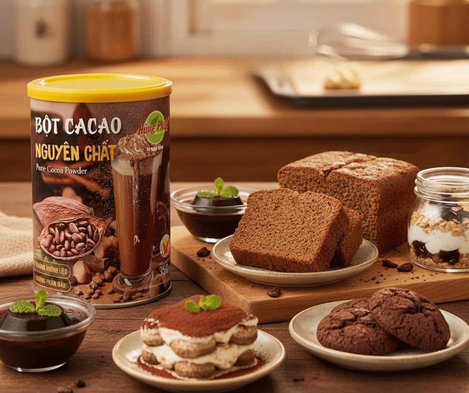 Tổng Hợp Các Món Bánh Và Rau Câu Hấp Dẫn Từ Bột Cacao Nguyên Chất