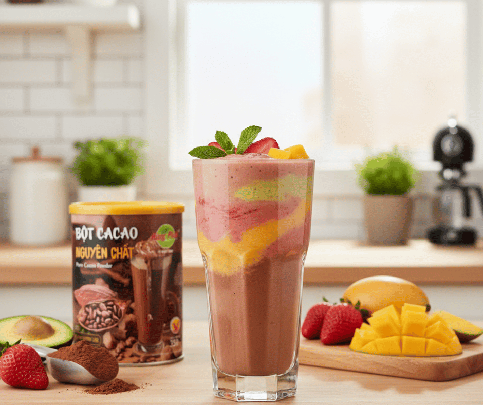 Sinh Tố Cacao Và Những Thức Uống Sáng Tạo Cho Bữa Sáng Tại Nhà Từ Bột Cacao Nguyên Chất Hùng Phát