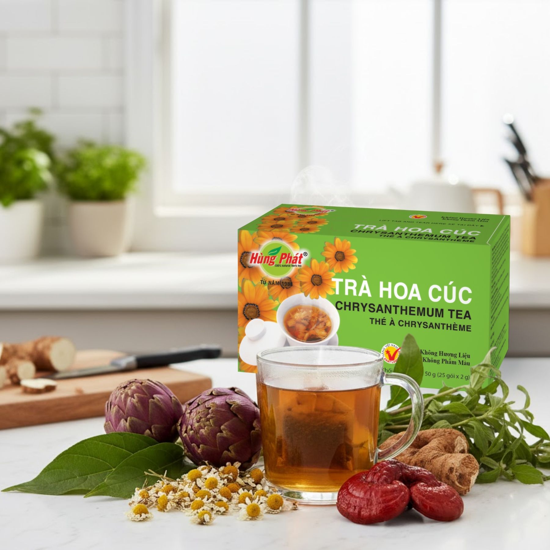 3 Công Thức Sáng Tạo Với Trà Hoa Cúc Hùng Phát