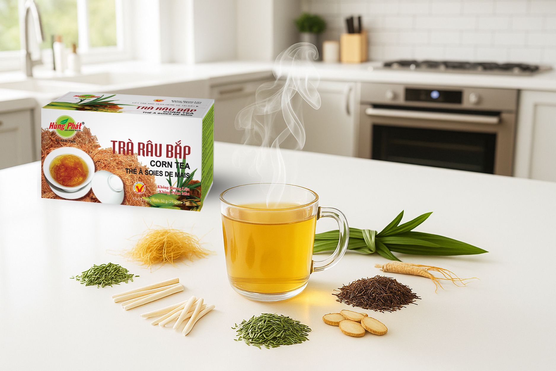 Khám Phá Hương Vị Tự Nhiên Khi Râu Bắp Gặp Lá Dứa Và Cỏ Ngọt