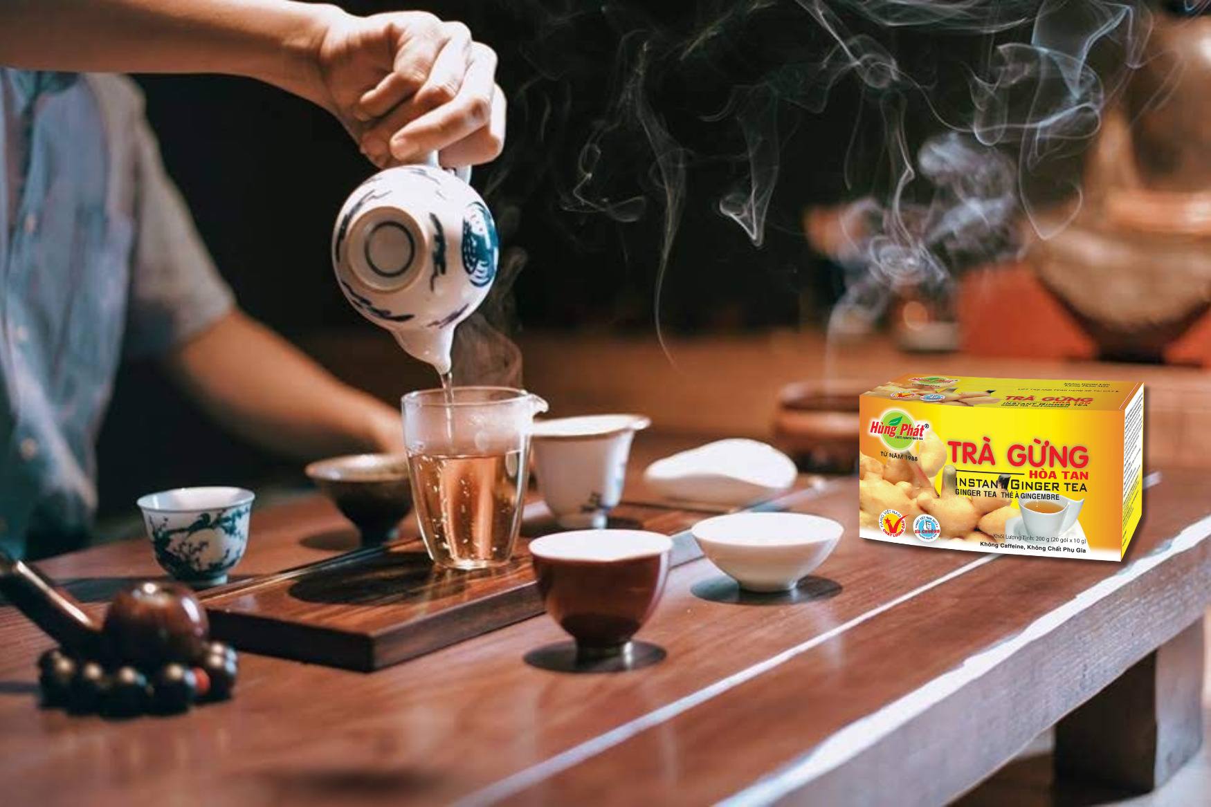 15 Phút Tĩnh Lặng: Thiền Trà Đơn Giản Với Trà Gừng Ngay Trong Đêm Trung Thu