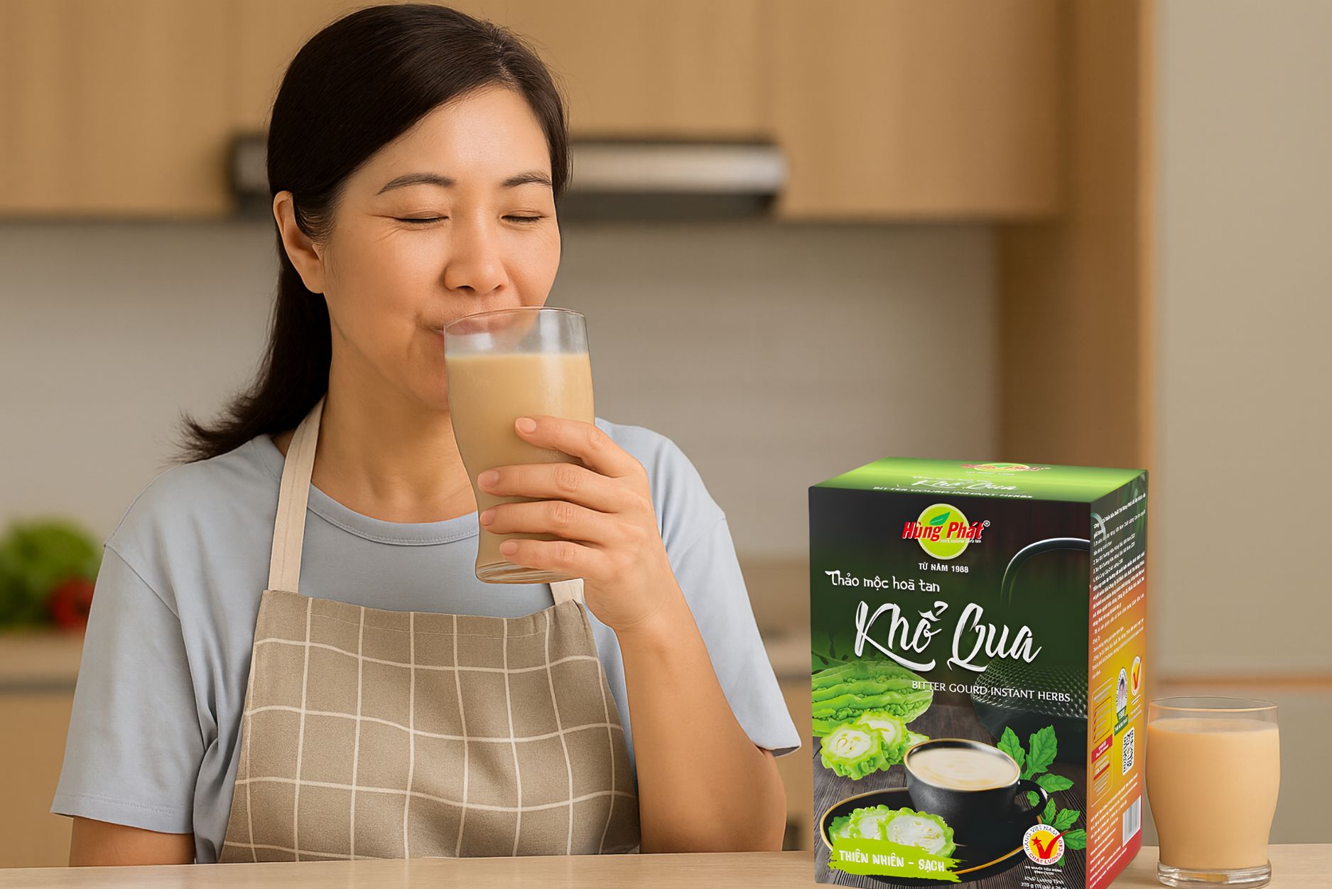 Trà Thảo Mộc Khổ Qua Hùng Phát – Ngọt Dịu Hài Hòa, Giải Khát Tự Nhiên