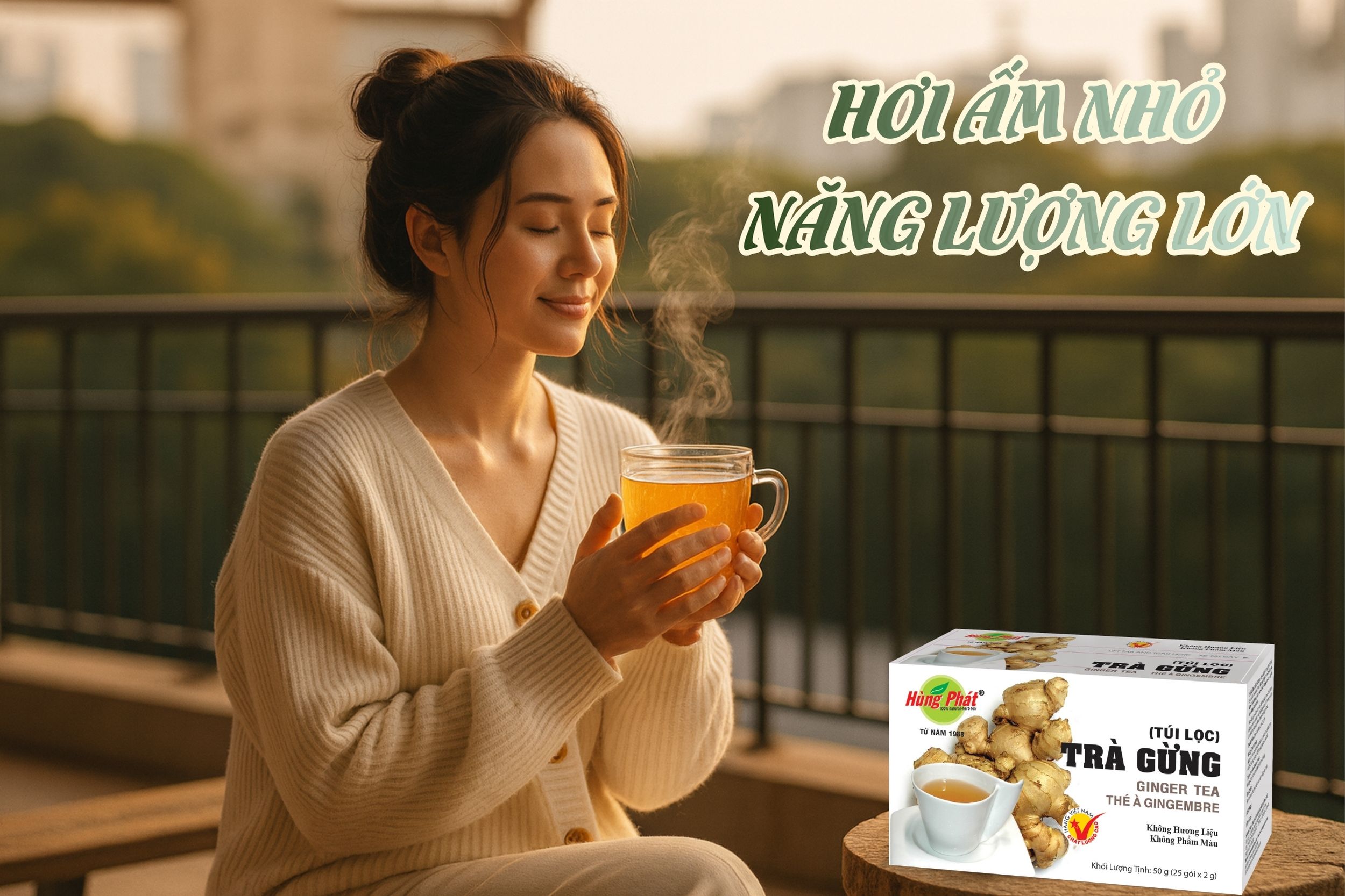 Trà Gừng Túi Lọc Hùng Phát – Hơi Ấm Nhỏ, Năng Lượng Lớn