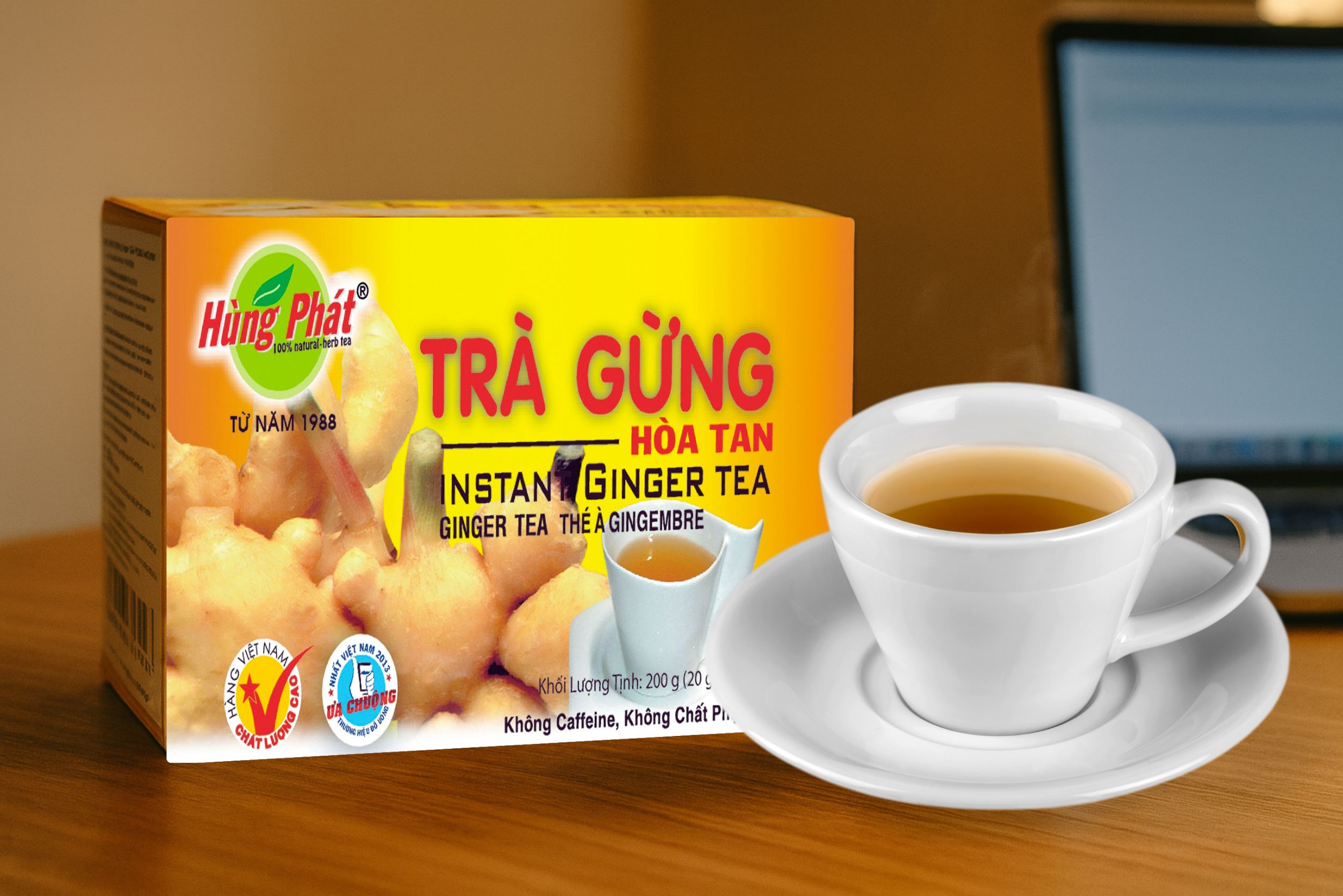 Câu Chuyện Hương Gừng Việt Trong Từng Gói Trà Hòa Tan Hùng Phát
