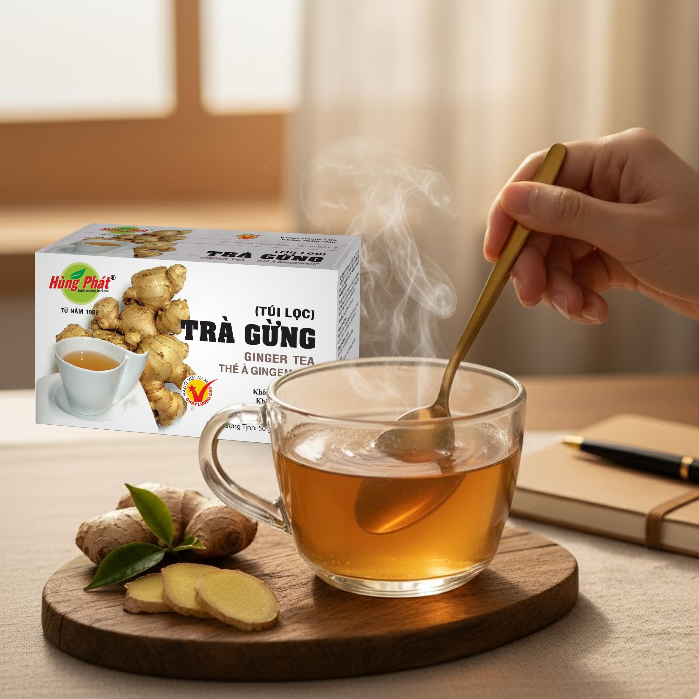 3 Cách Biến Tấu Trà Gừng Túi Lọc Cho Ngày Thêm Ấm Áp