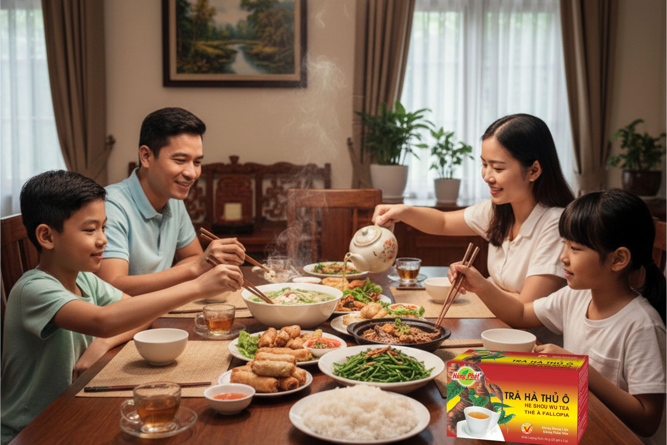 Trà Hà Thủ Ô Hùng Phát – Hương Vị Tự Nhiên Cho Cuộc Sống An Nhiên