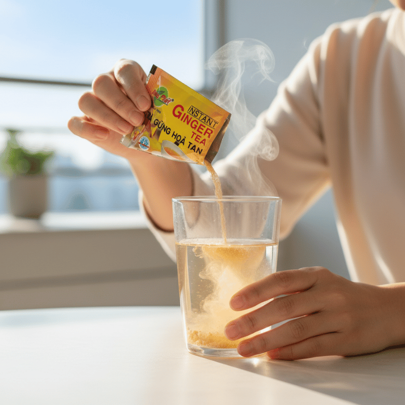 Cách Pha Trà Gừng Hòa Tan Đúng Cách Để Dậy Hương Thơm Gừng