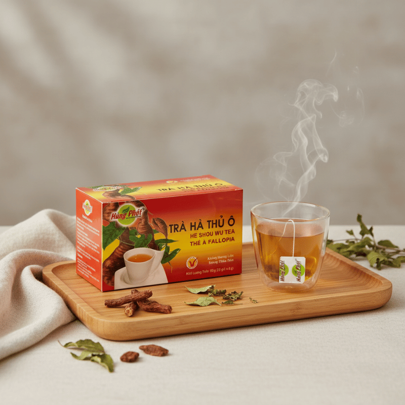 Trà Hà Thủ Ô Hùng Phát – Nghệ thuật khơi nguồn an nhiên từ tinh hoa thảo mộc Việt