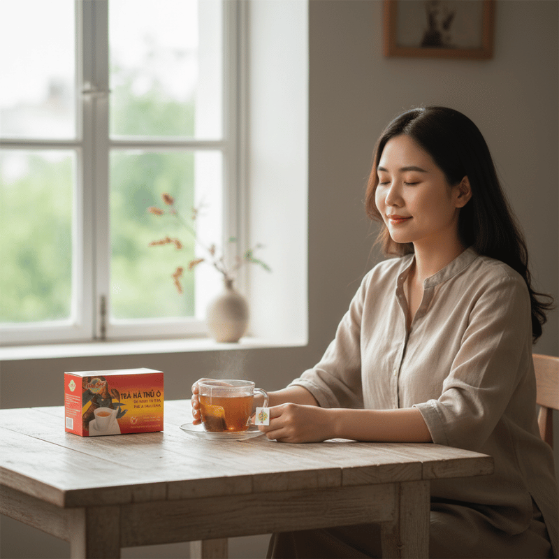 Khởi đầu ngày mới nhẹ nhàng cùng Trà Hà Thủ Ô Hùng Phát