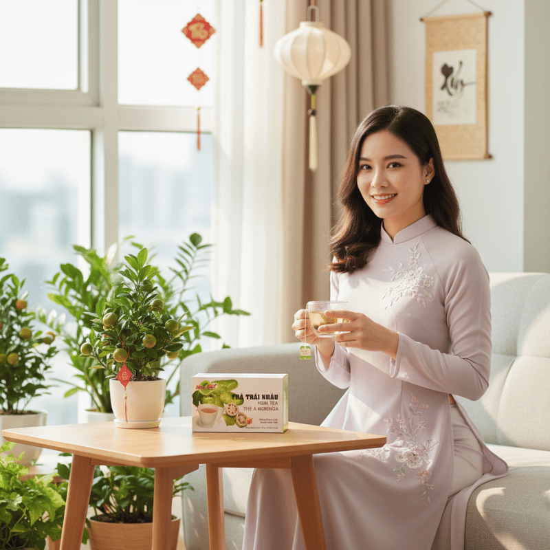 Cách Pha Trà Trái Nhàu Hùng Phát Cho Những Ngày Tết Bận Rộn