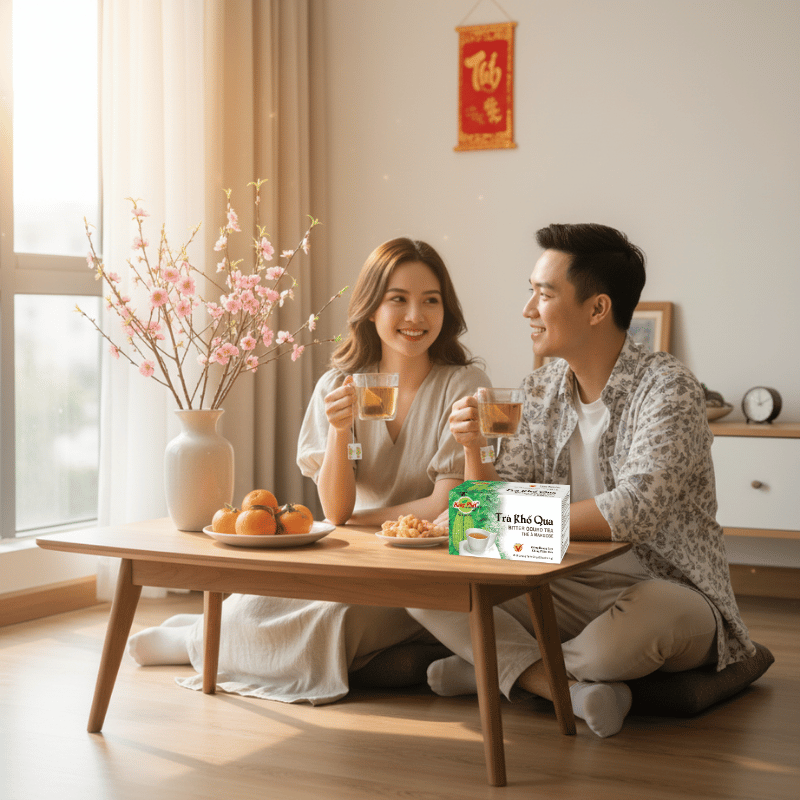 Uống Nóng Hay Thêm Đá? Thưởng Thức Trà Khổ Qua Hùng Phát Theo Cách Riêng Ngày Tết