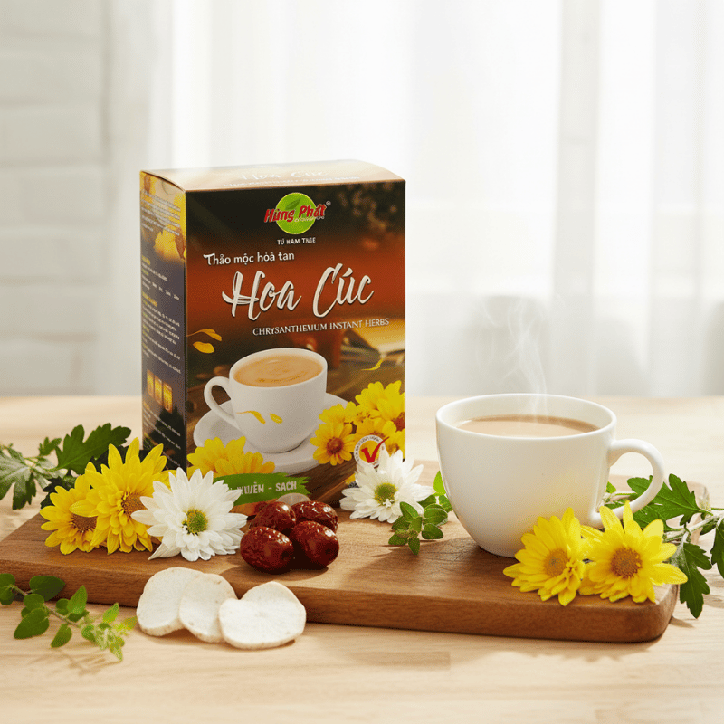 Thảo Mộc Hòa Tan Hoa Cúc Hùng Phát – Khi Một Thức Uống Dịu Nhẹ Trở Thành Phong Cách Sống An Nhiên