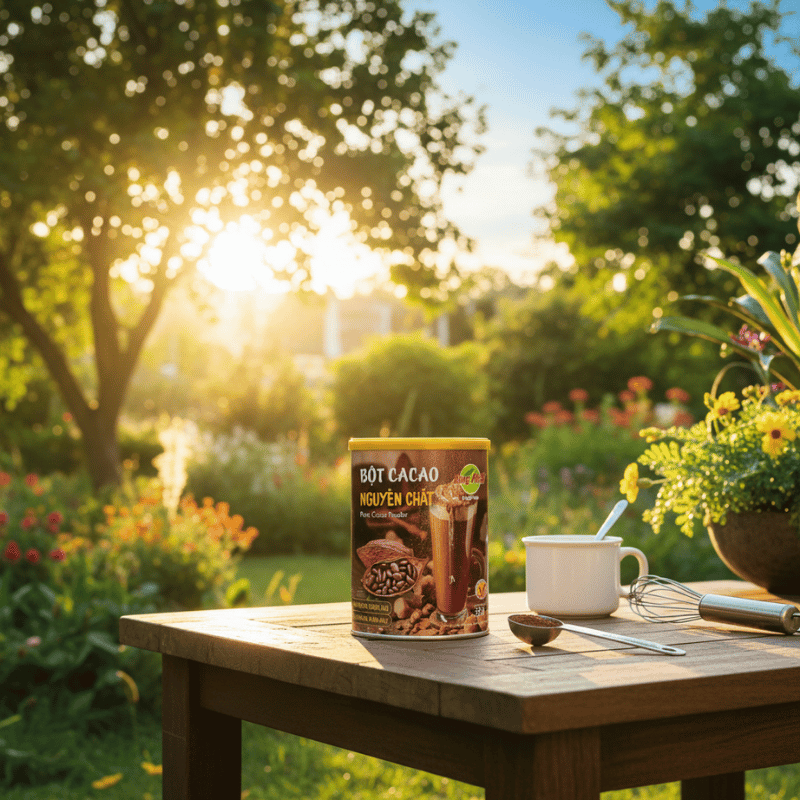 Vì Sao Nhiều Gia Đình Chọn Sẵn Một Hộp Cacao Nguyên Chất Hùng Phát Trong Tủ Bếp