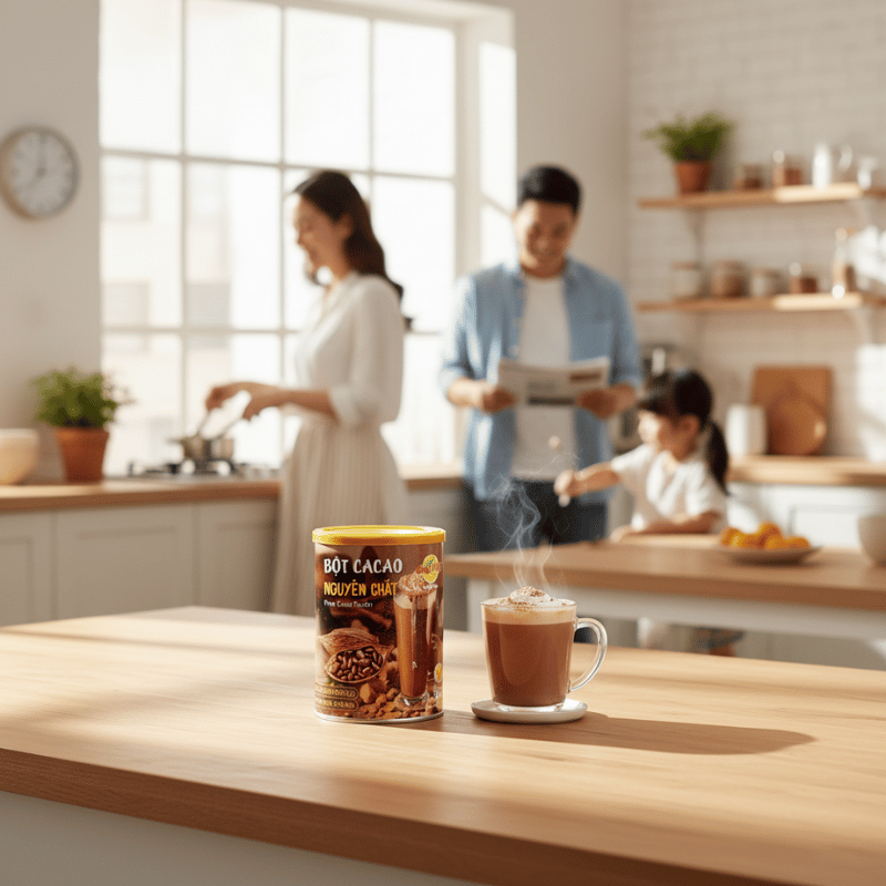 Cacao Nguyên Chất Thường Xuất Hiện Trong Những Khoảnh Khắc Đời Thường Của Gia Đình