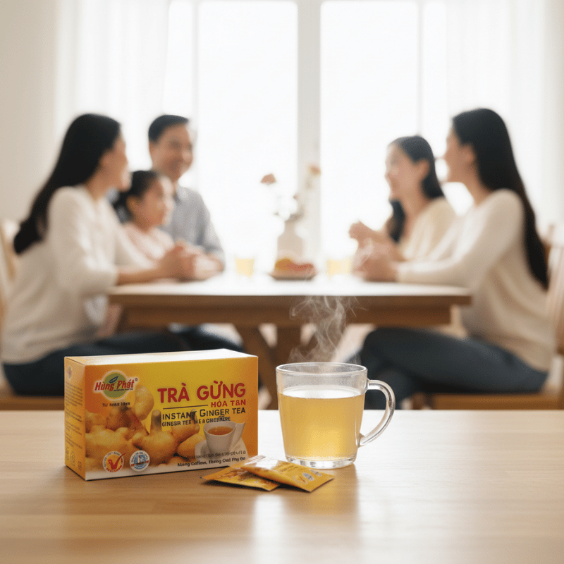 Vì sao nhiều người giữ thói quen uống trà gừng hòa tan mỗi ngày?