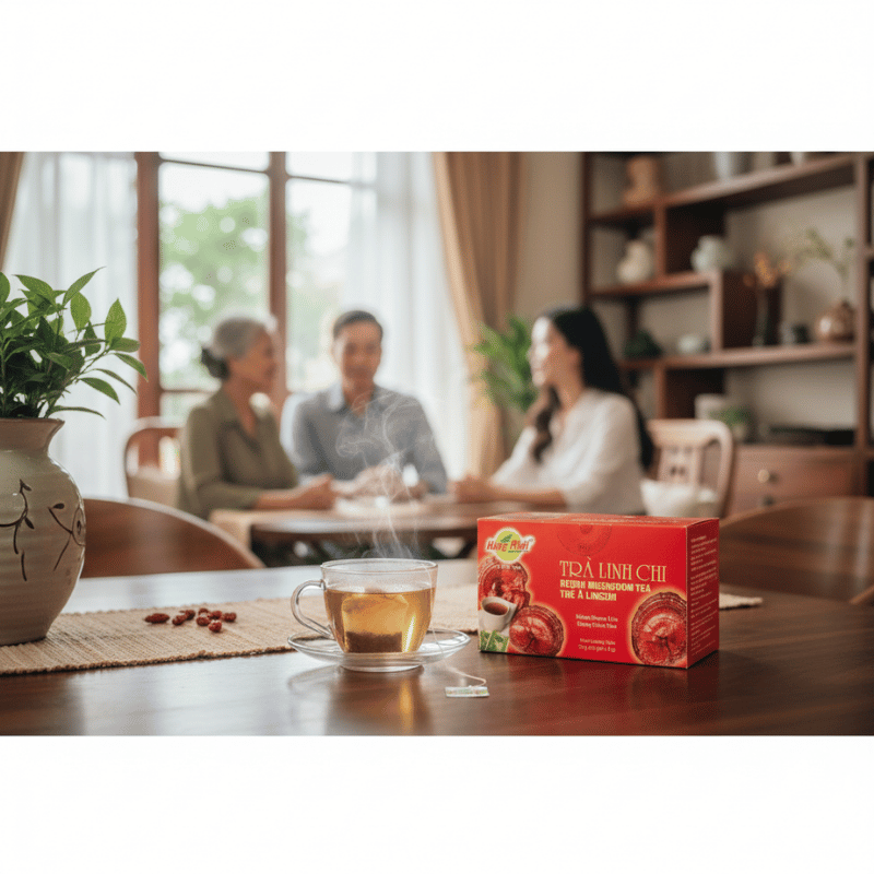 HƯƠNG THƠM THẢO MỘC VÀ CẢM NHẬN KHI UỐNG TRÀ LINH CHI HÙNG PHÁT