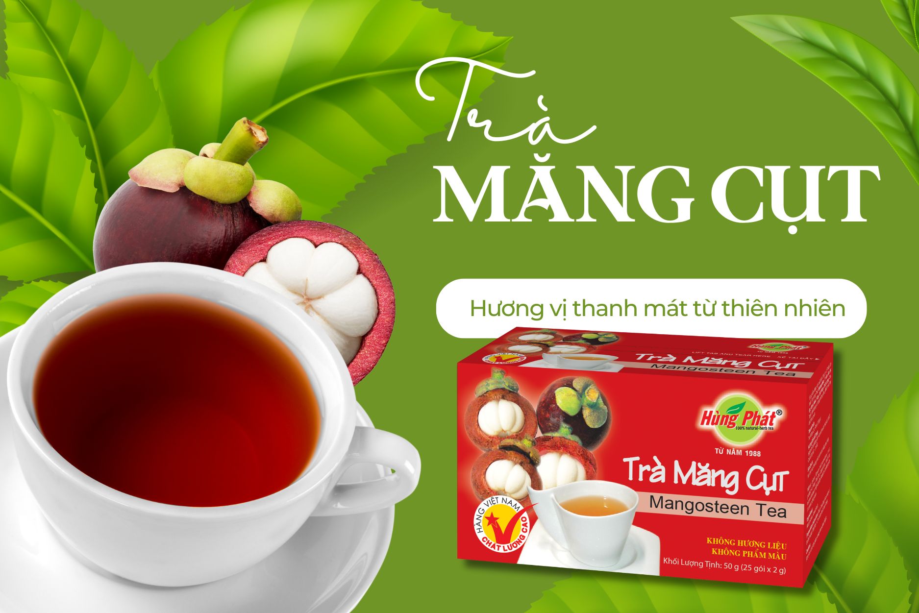 Trà Măng Cụt Hùng Phát – Hương Vị Thanh Mát Từ Thiên Nhiên Nhiệt Đới