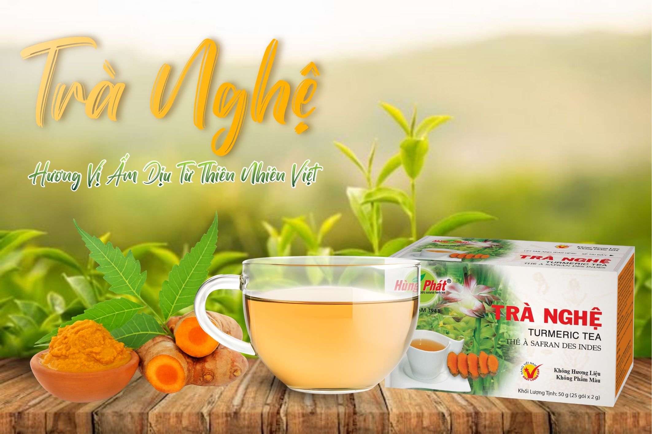 Trà Nghệ Hùng Phát – Hương Vị Nghệ Tươi, Ấm Dịu Từ Thiên Nhiên Việt