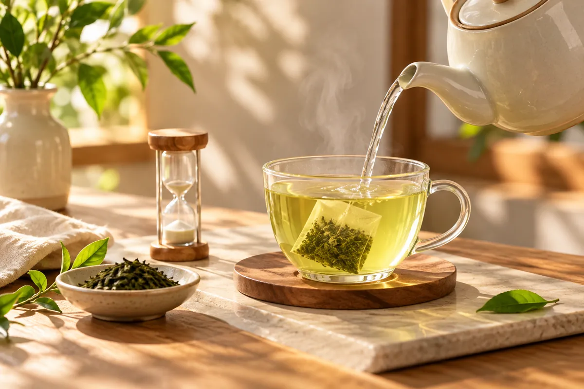 6. Cách pha trà xanh nóng để giữ vị trà cân bằng