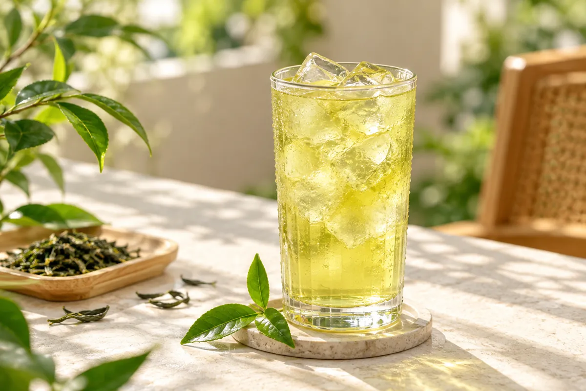 7. Cách pha trà xanh thêm đá mà không làm vị quá nhạt