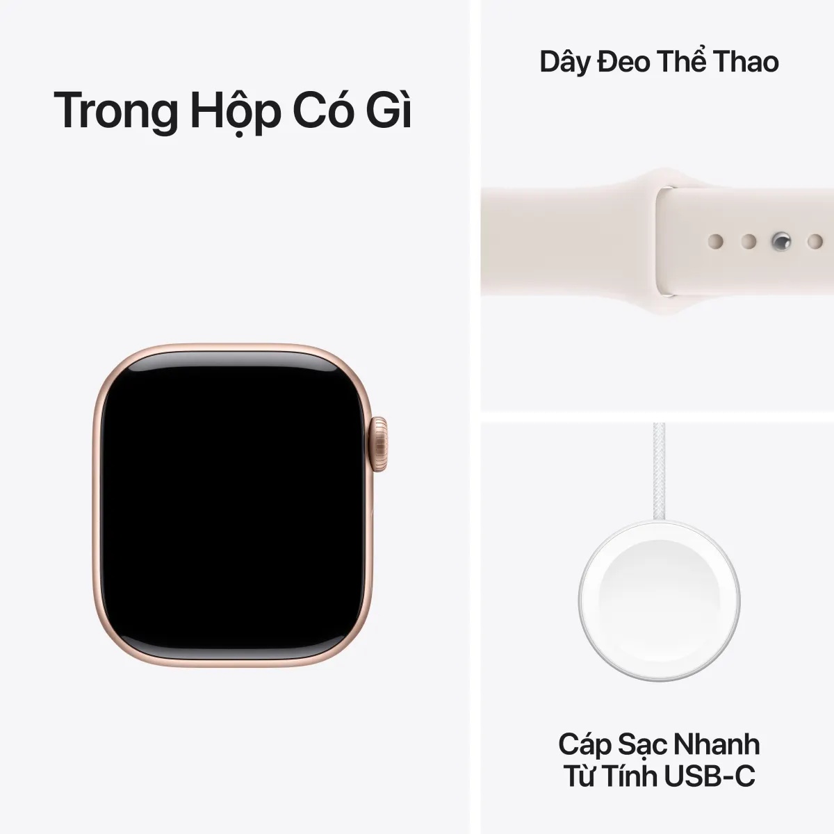 Apple Watch Series 11 42mm (GPS) Viền Nhôm Dây Cao Su Size S/M | Chính hãng Apple Việt Nam