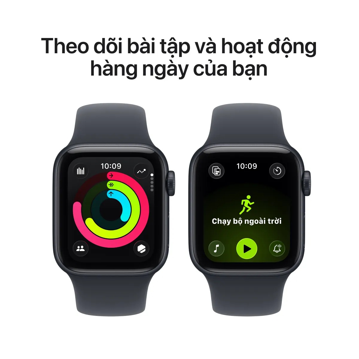 Apple Watch SE 3 44mm (5G) Viền Nhôm Dây Cao Su Size S/M | Chính hãng Apple Việt Nam