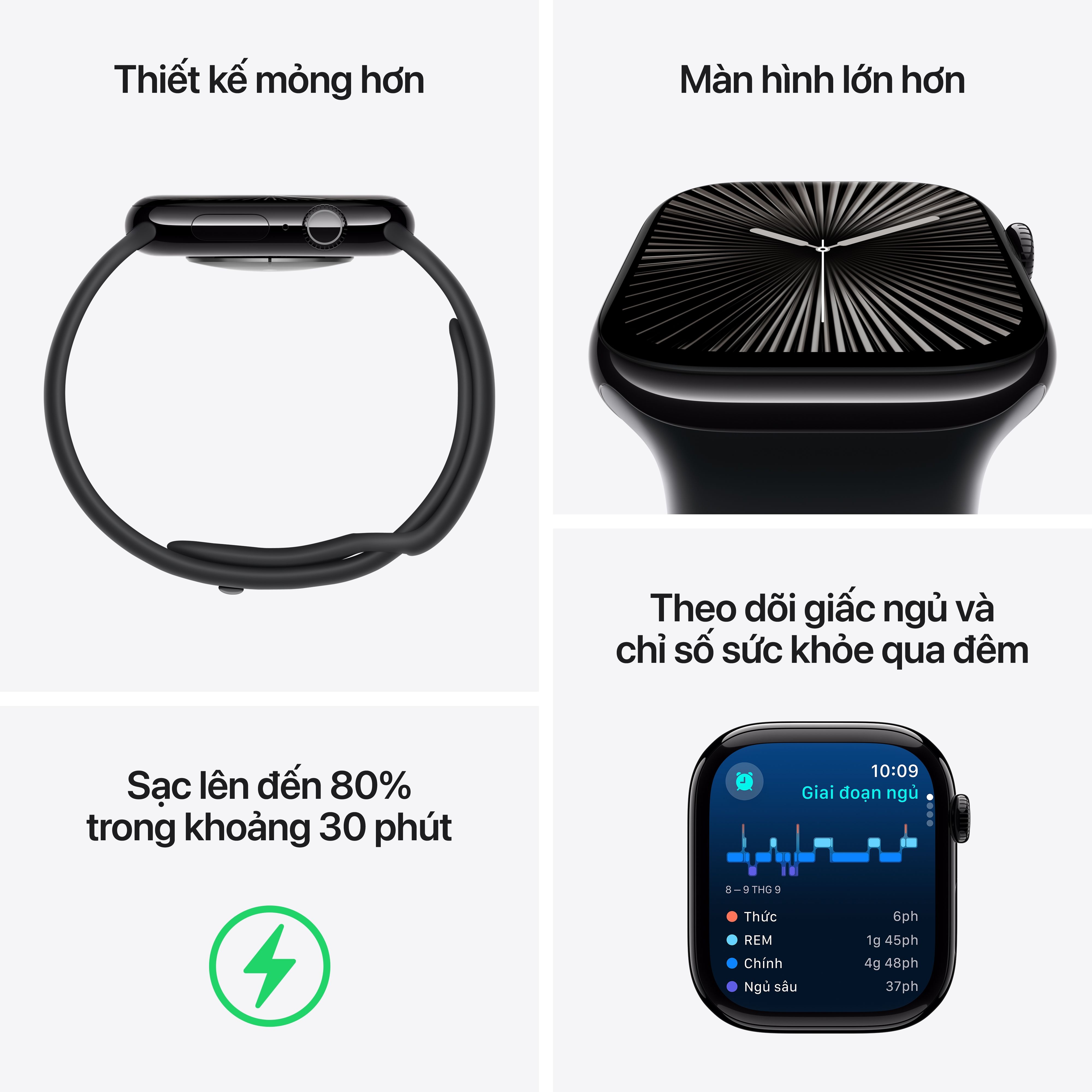 Apple Watch Series 10 46mm 4G Viền Titan Dây Thép Size M/L | Chính hãng Apple Việt Nam