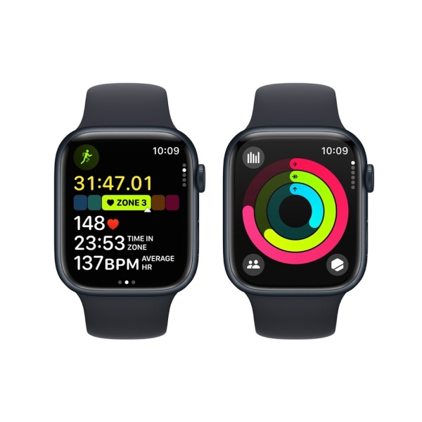 Apple Watch Series 9 45mm (GPS) viền nhôm dây cao su | Chính hãng Apple Việt Nam