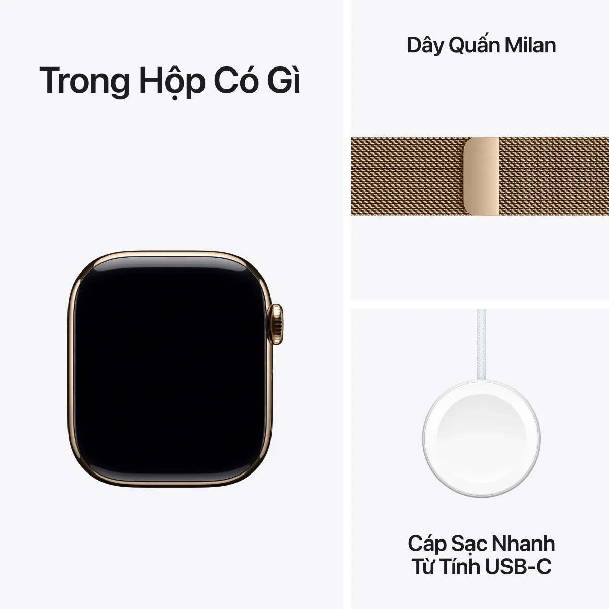 Apple Watch Series 11 42mm (5G) Viền Titan Dây Thép Size S/M | Chính hãng Apple Việt Nam
