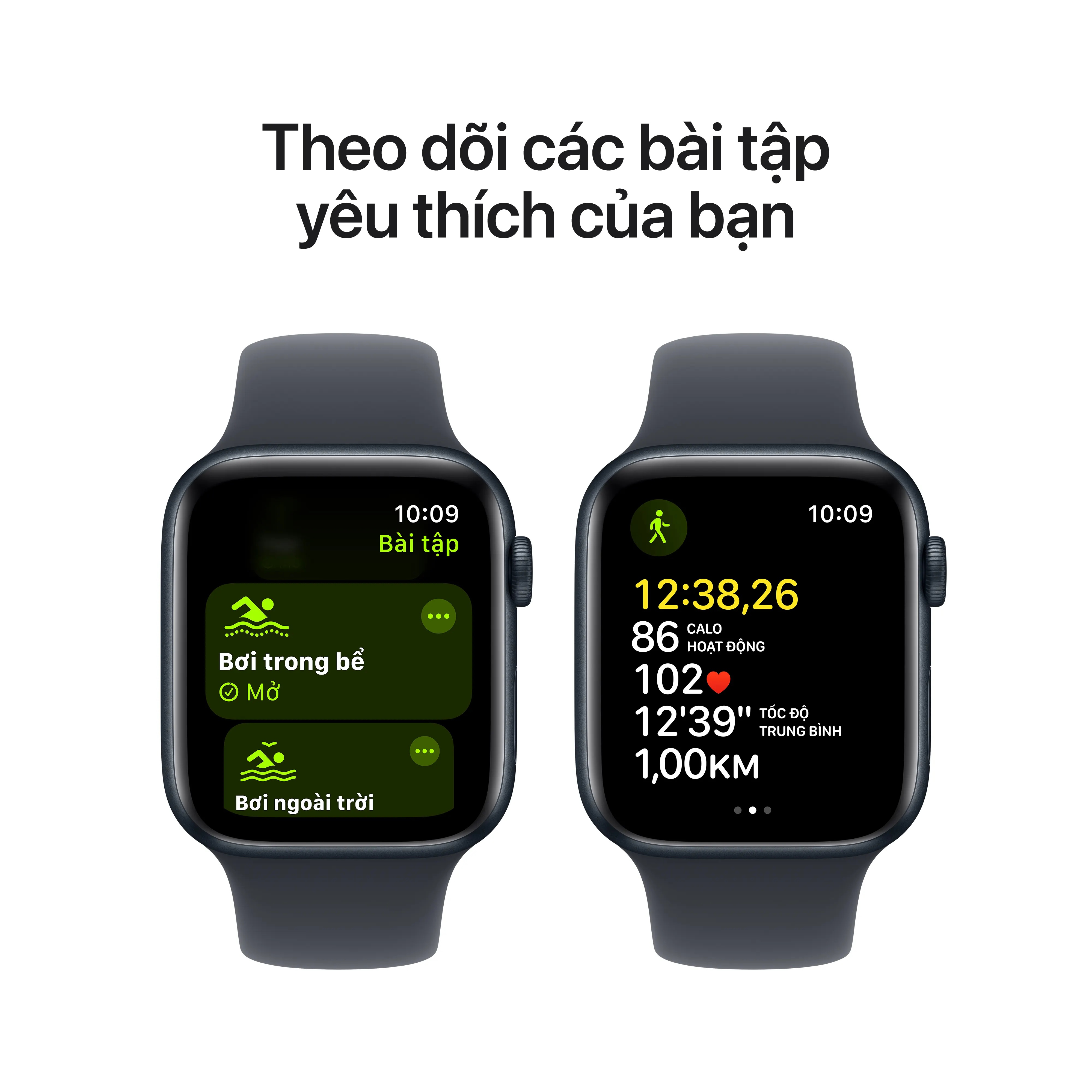 Apple Watch SE 2 2024 44mm (GPS) Viền Nhôm Dây Cao Su | Chính hãng Apple Việt Nam