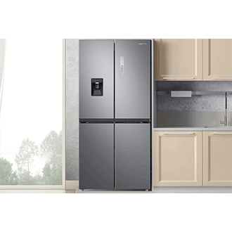 RF4000TM French Door Refrigerators with Non-Plumbing Water Dispenser RF48A4010M9/SV