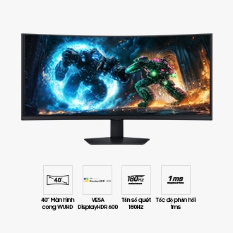 40" Odyssey G7 G75F WUHD 180Hz Màn hình Gaming