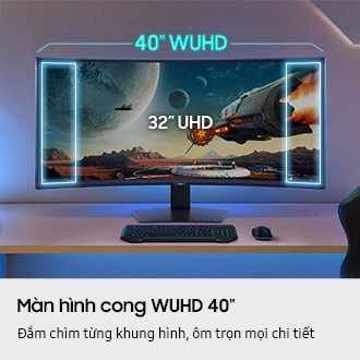 40" Odyssey G7 G75F WUHD 180Hz Màn hình Gaming