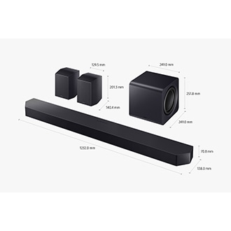 Q-series Soundbar HW-Q990F 11.1.4 ch Subwoofer & Rear Speaker (2025)