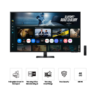 43" Smart Monitor M7 M70F (Black) 4K Samsung Vision AI