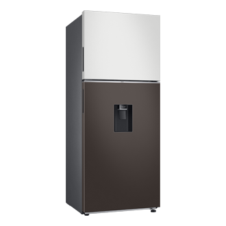 Tủ Lạnh Bespoke Ngăn Đông Trên với Đông Mềm Linh Hoạt 4 Chế Độ Optimal Fresh+ màu Trắng Thạch Anh/Nâu Ánh Than, 382L