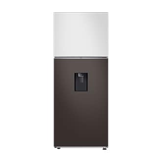 Tủ Lạnh Bespoke Ngăn Đông Trên với Đông Mềm Linh Hoạt 4 Chế Độ Optimal Fresh+ màu Trắng Thạch Anh/Nâu Ánh Than, 406L