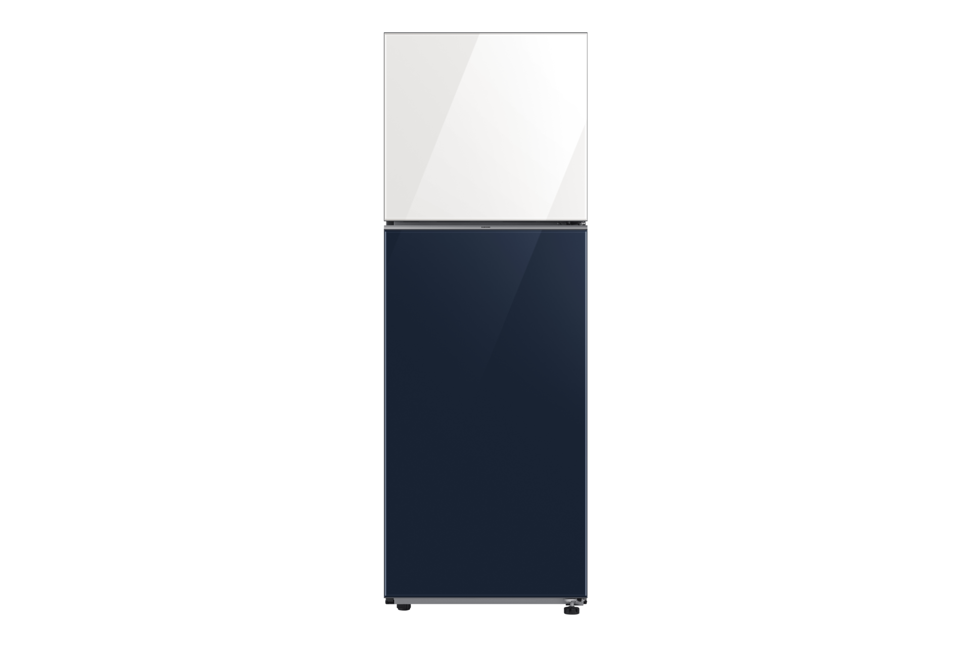 Tủ Lạnh Bespoke Ngăn Đông Trên với Đông Mềm Linh Hoạt 4 Chế Độ Optimal Fresh+ màu Trắng Thạch Anh/Xanh Navy, 305L