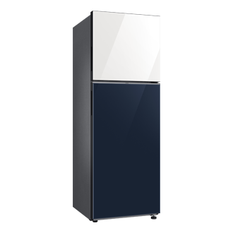 Tủ Lạnh Bespoke Ngăn Đông Trên với Đông Mềm Linh Hoạt 4 Chế Độ Optimal Fresh+ màu Trắng Thạch Anh/Xanh Navy, 305L