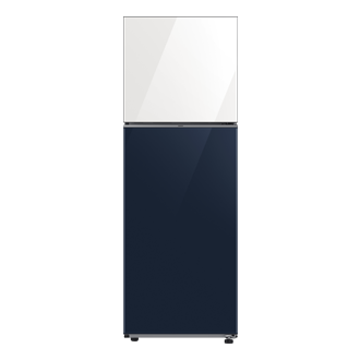 Tủ Lạnh Bespoke Ngăn Đông Trên với Đông Mềm Linh Hoạt 4 Chế Độ Optimal Fresh+ màu Trắng Thạch Anh/Xanh Navy, 305L