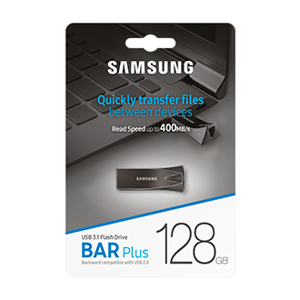 BAR Plus USB 3.2 Gen 1 Flash Drive Gray