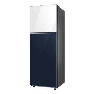 Tủ Lạnh Bespoke Ngăn Đông Trên với Đông Mềm Linh Hoạt 4 Chế Độ Optimal Fresh+ màu Trắng Thạch Anh/Xanh Navy, 305L