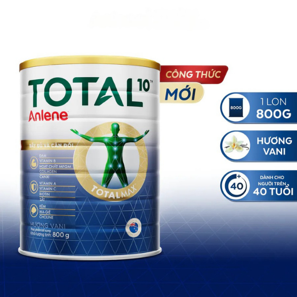 Sữa Bột Bổ Sung Dinh Dưỡng Anlene Total 10 lon 800g
