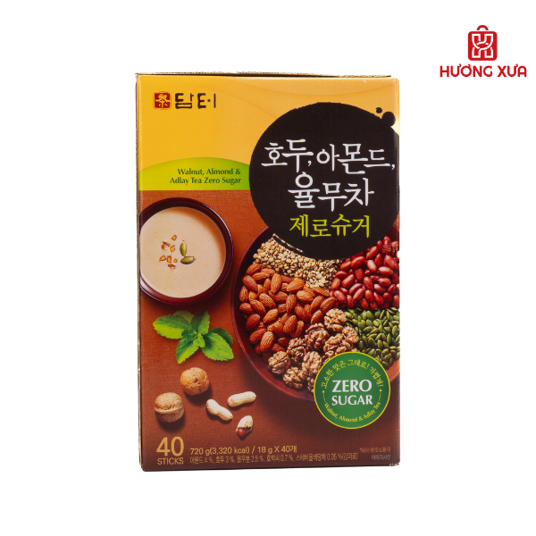 Bột ngũ cốc ăn kiêng Damtuh không đường tinh luyện Hộp 40 gói