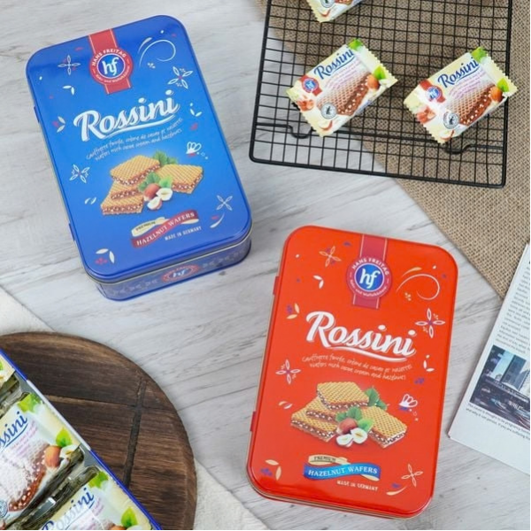 Bánh xốp nhân socola hạt phỉ Rossini HT 250g