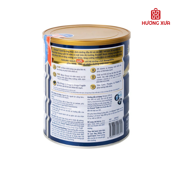 Sữa Bột Ensure Gold Abbott Hương Vani 800g