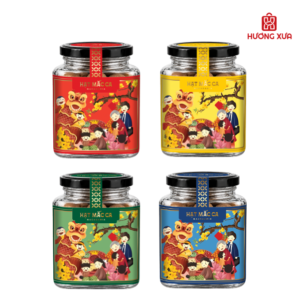 Hạt Macca PH hũ thủy tinh vuông 210g