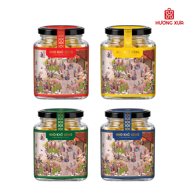 Nho Khô Vàng Raisins Hũ Thủy Tinh 220g
