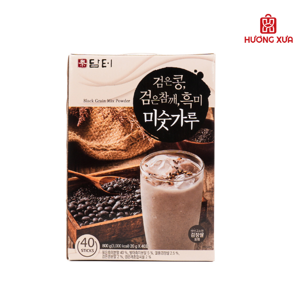 Bột ngũ cốc mè đen Damtuh Hàn Quốc – Hộp 40 gói